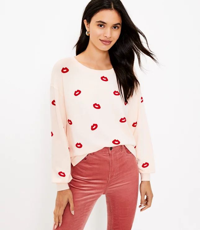 Lips Sweatshirt | LOFT