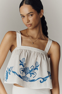 By Anthropologie Cotton Cutwork Top | Anthropologie (US)