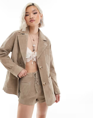 Reclaimed Vintage limited edition festival western hotpants in suede | ASOS (Global)