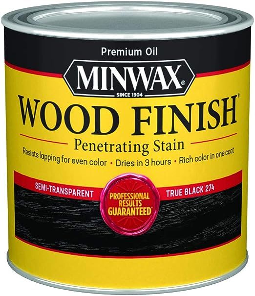 Minwax Wood Finish 227644444, 8 Fl Oz (Pack of 1), True Black | Amazon (US)