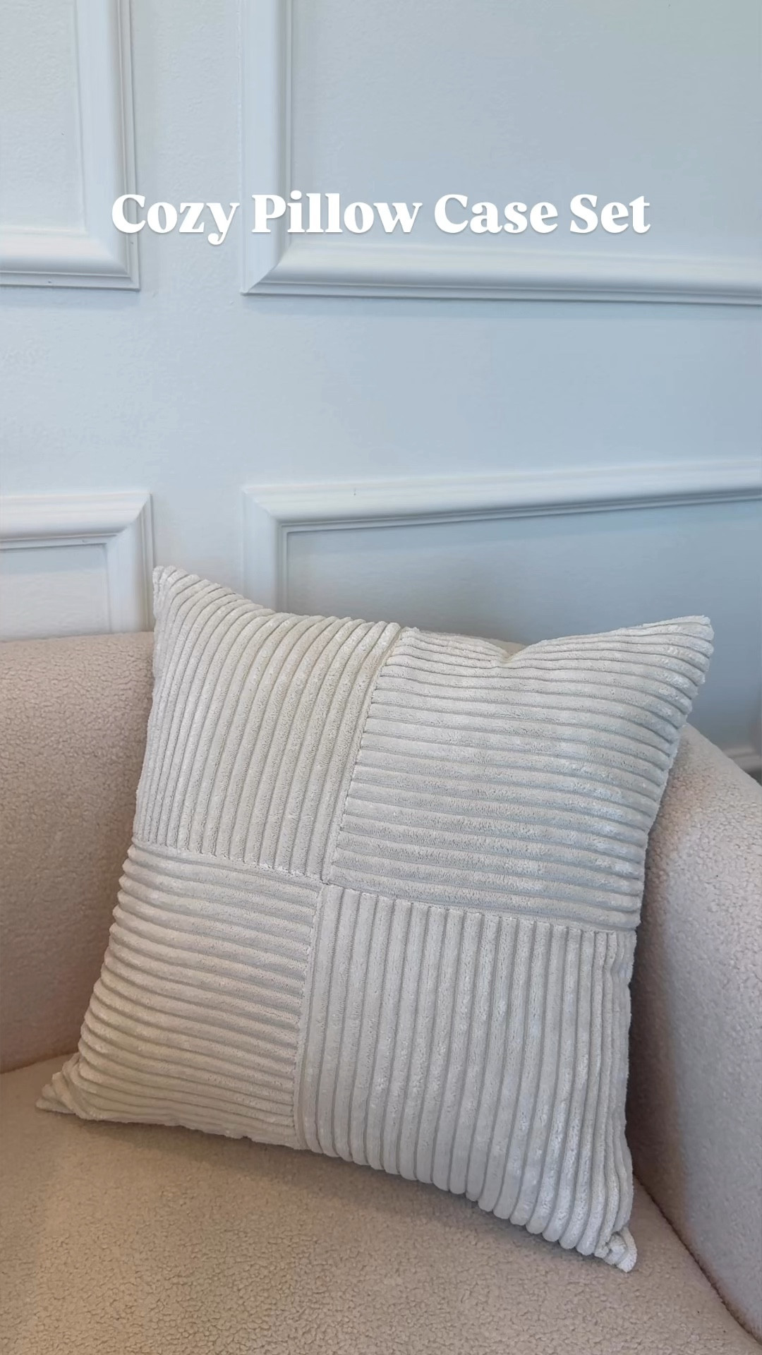 Beige Corduroy Pillow Covers Pack of 2. Cozy pillow cases from Amazon. Two for under $10! These are so soft, washable and such good quality. ☁️🤍

#LTKHome