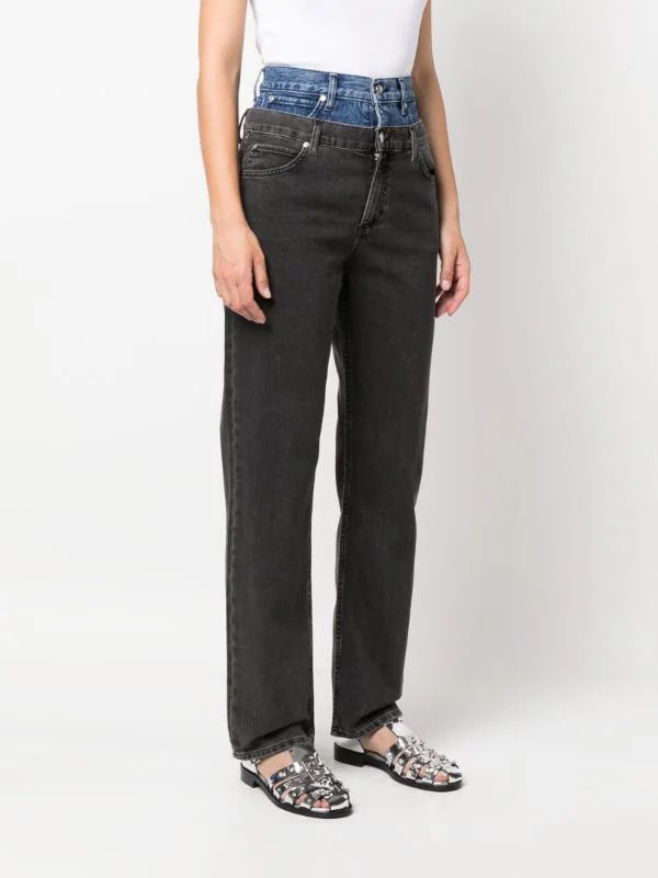 Kitty layered high-waisted jeans | Farfetch Global