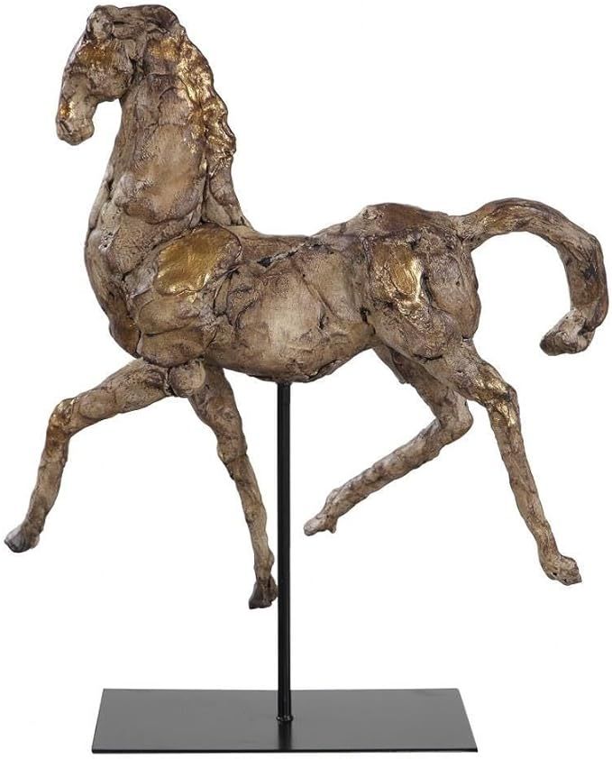 Caballo - 16.5 inch Dorado Horse Sculpture - 14 inches wide by 5.13 inches deep | Amazon (US)