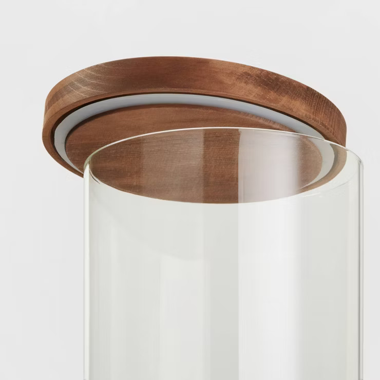 105oz Glass Storage Canister with Wood Lid - Threshold™ | Target