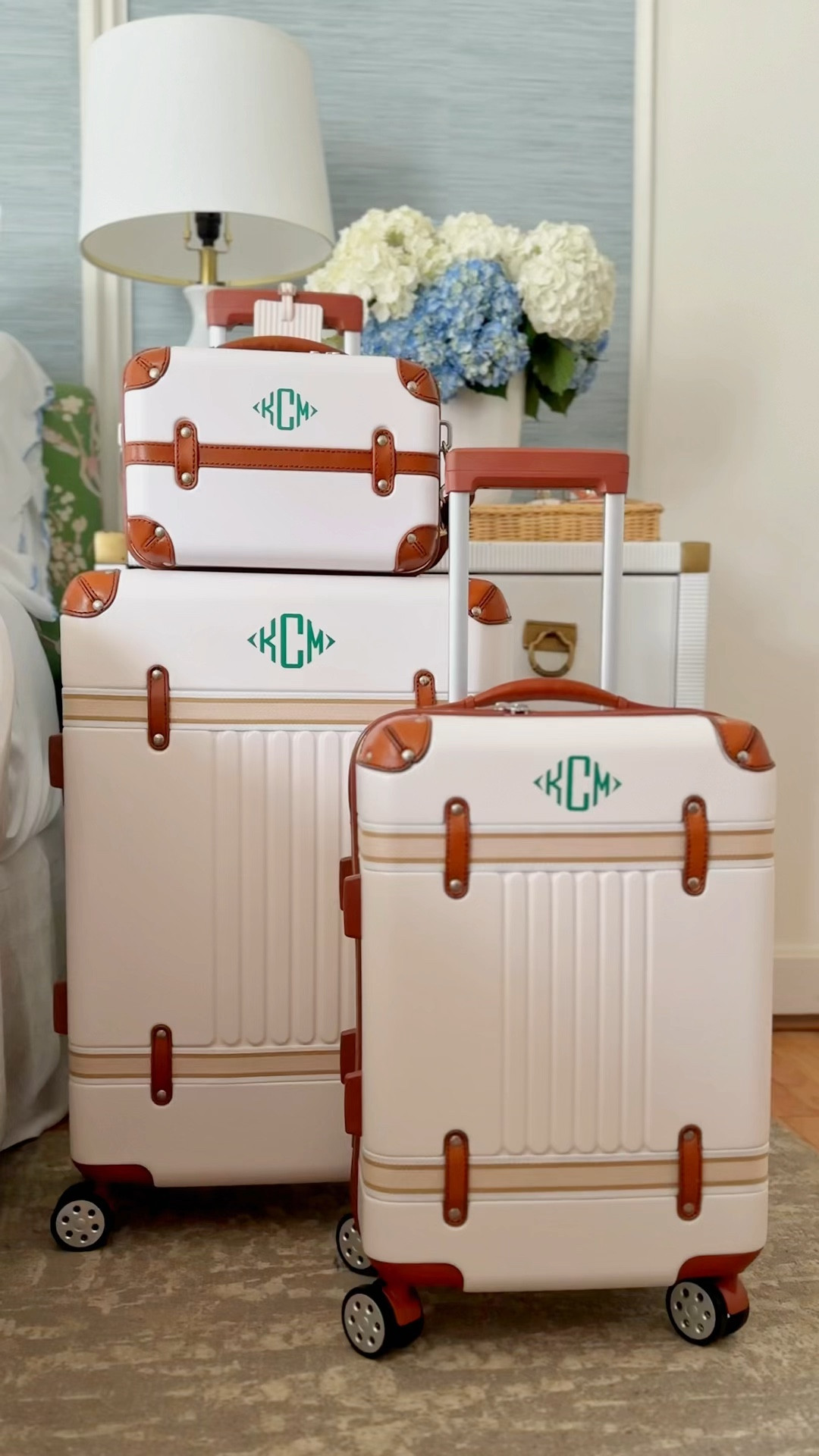 Love this hardcase luggage set with twill detail for spring and summer. Linking the luggage set, crossbody travel case, and striped luggage tags

#LTKover40 #LTKVideo #LTKtravel