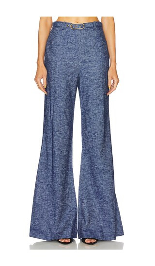 Eden Chambray Flare Pant in Chambray | Revolve Clothing (Global)
