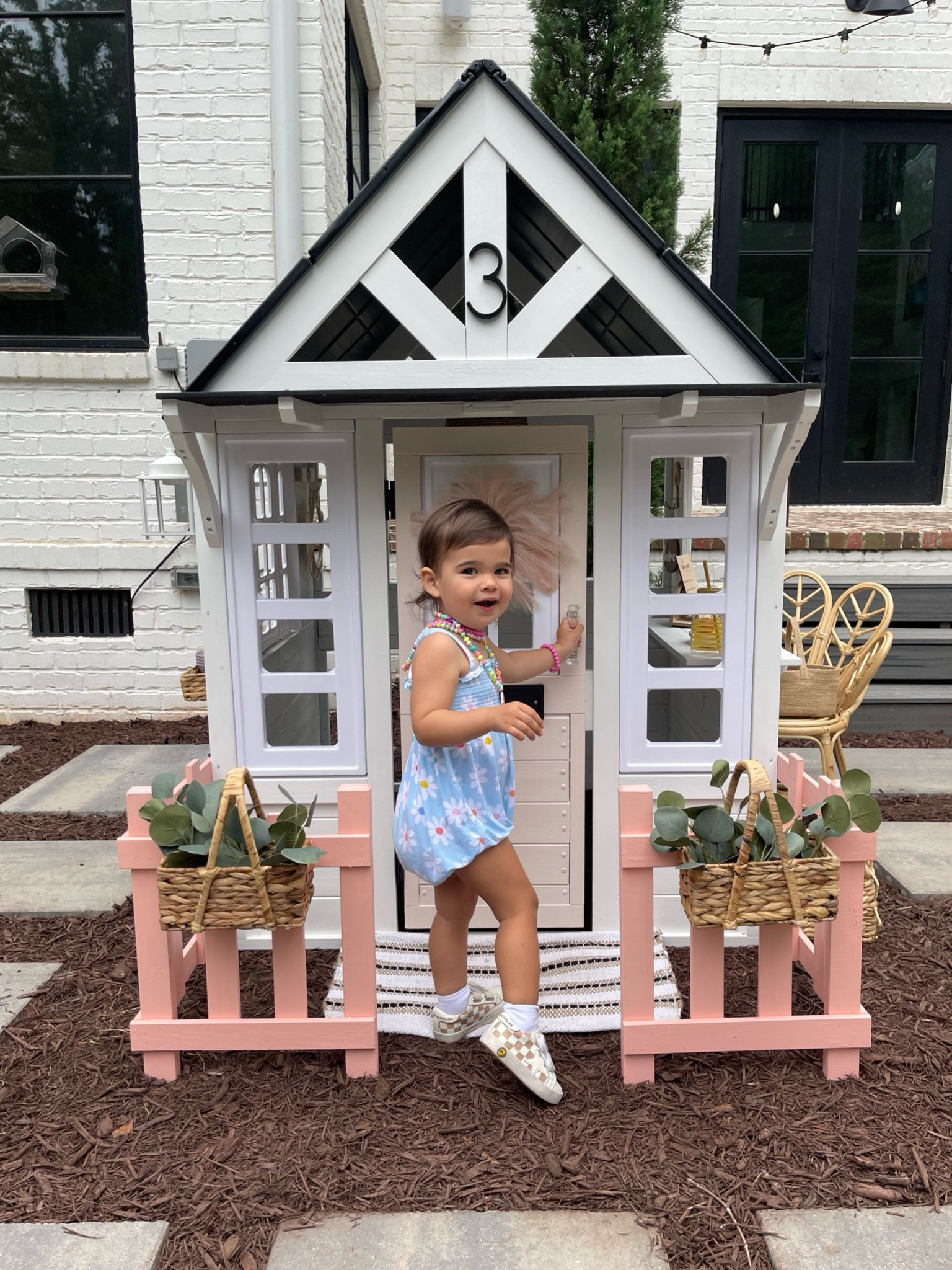 a nearly identical kids playhouse that would make the perfect toddler Christmas gift! —— Toddler gift guide black and white playhouse neutral kid playhouse baby gifts outdoor playhouse swingset 

#LTKKids #LTKGiftGuide #LTKHoliday