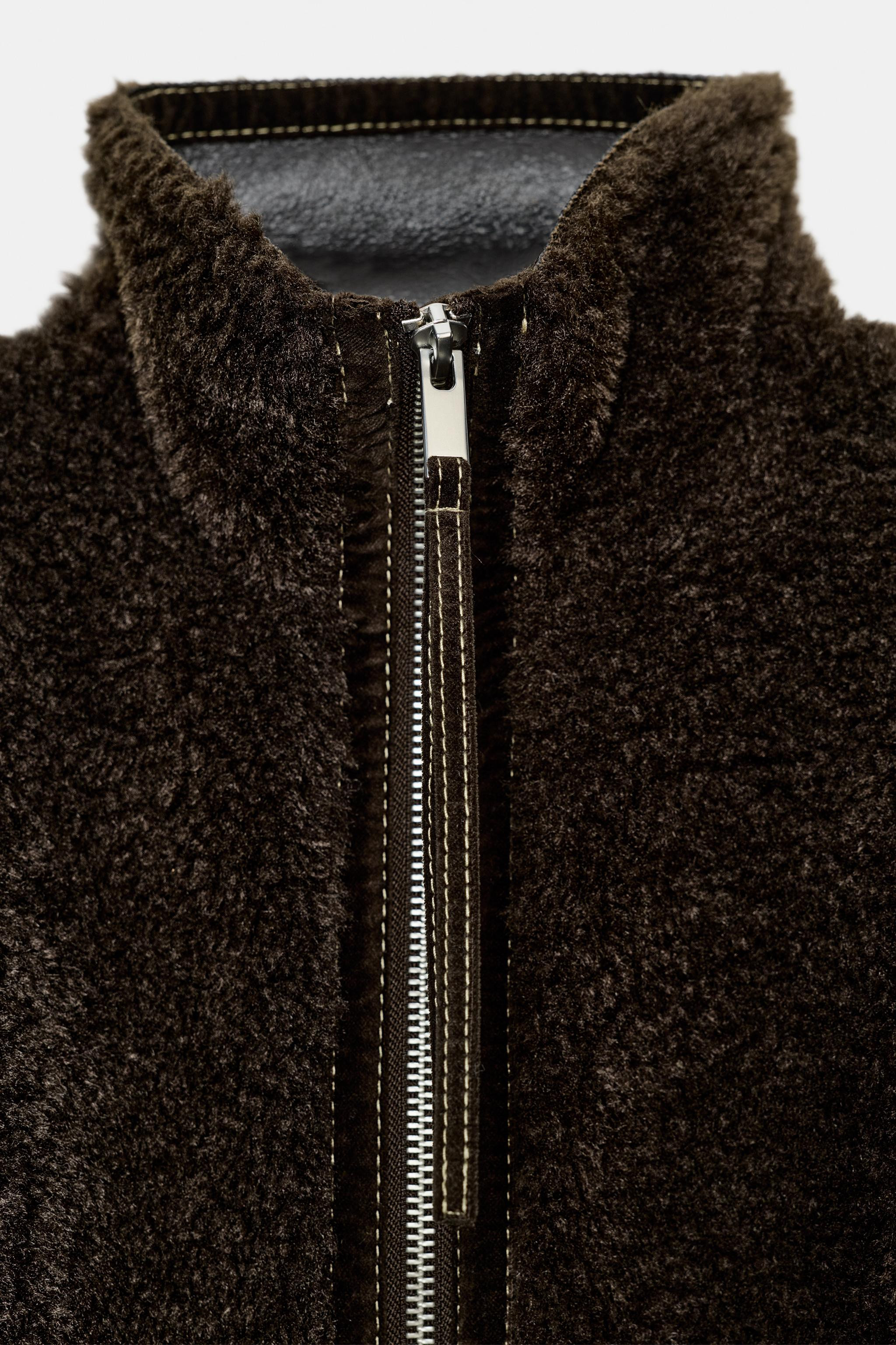 ZW COLLECTION FAUX SHEARLING DOUBLE-FACED JACKET | Zara UK