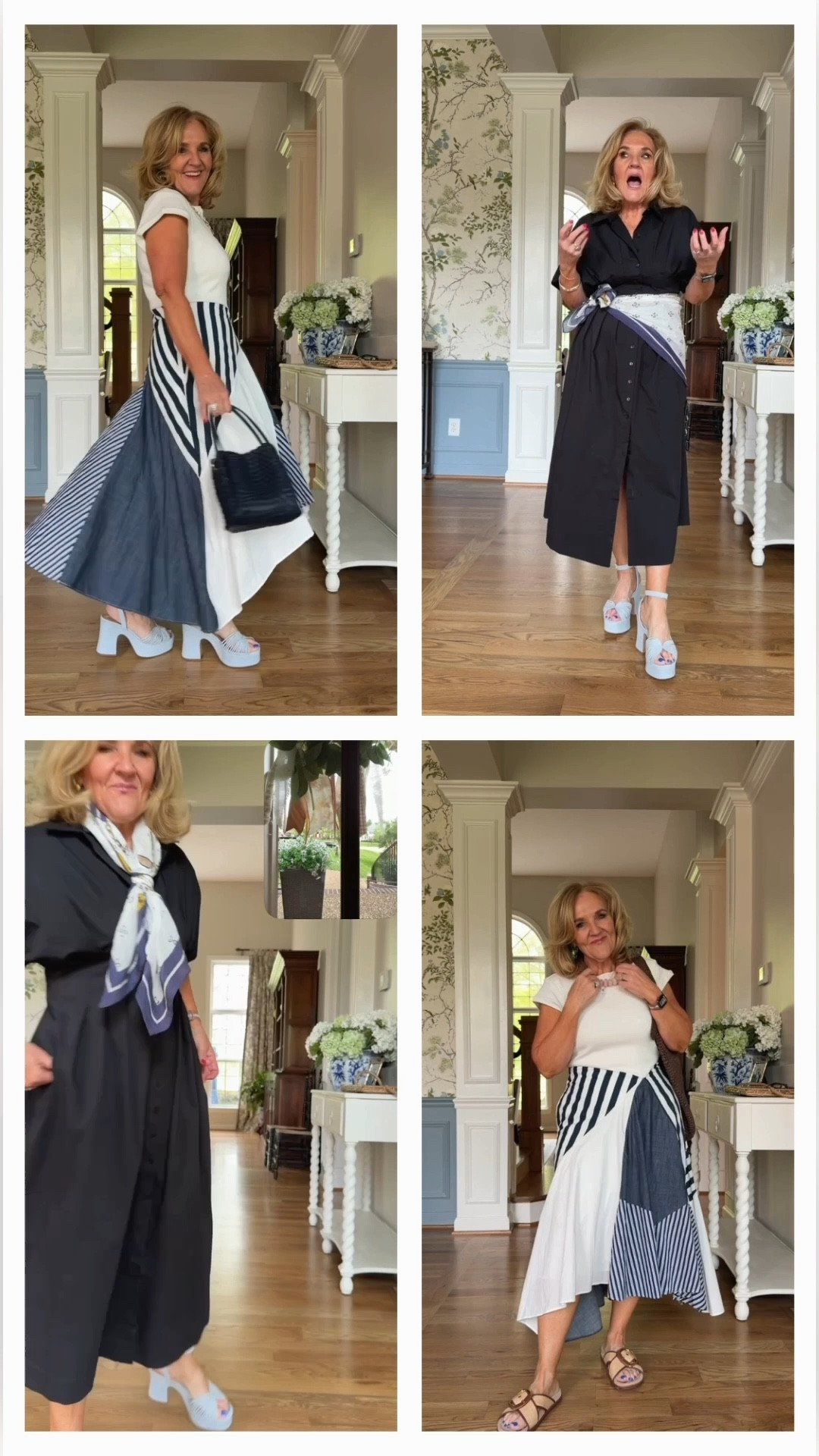 Anthropologie dresses! Navy twofer dress size medium 
Black Tobie dress size med petite 
Scarves are so big right now the Tobie is an easy one to style with a scarf. 

Business casual summer dress Sunday dress graduation dress 

#LTKPetite #LTKOver40 #LTKSaleAlert