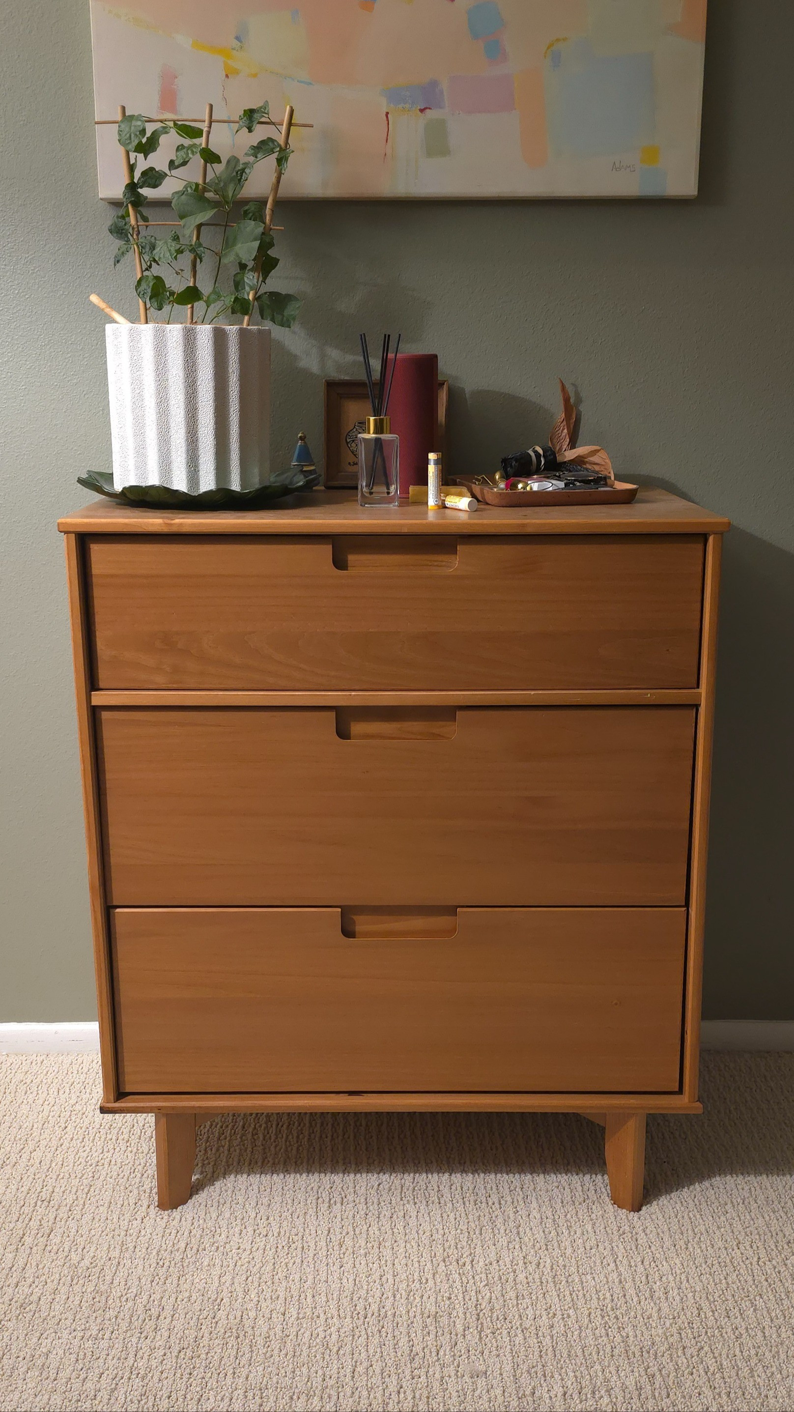 mid century three drawer dresser 🫶🏻 we use it in our living room

#LTKhome #LTKsalealert #LTKU