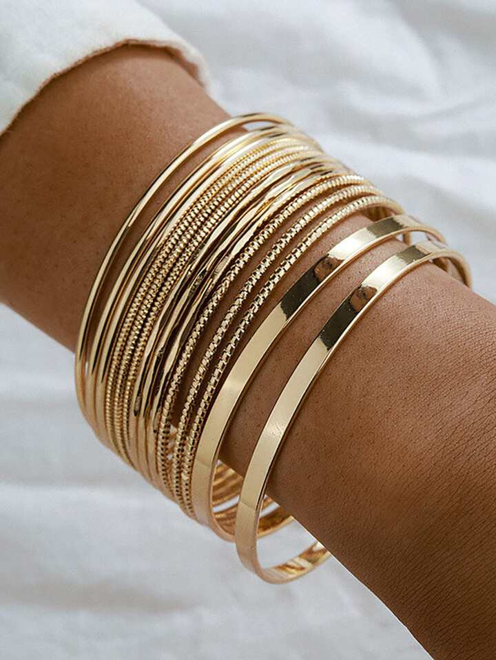 14pcs/set Minimalist Bangle | SHEIN