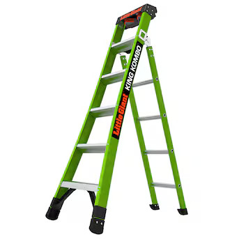 Little Giant Ladders King Kombo 2.0 Pro M6 3-in-1 6-ft ( 13.1-ft Reach Height ) Fiberglass Type 1... | Lowe's