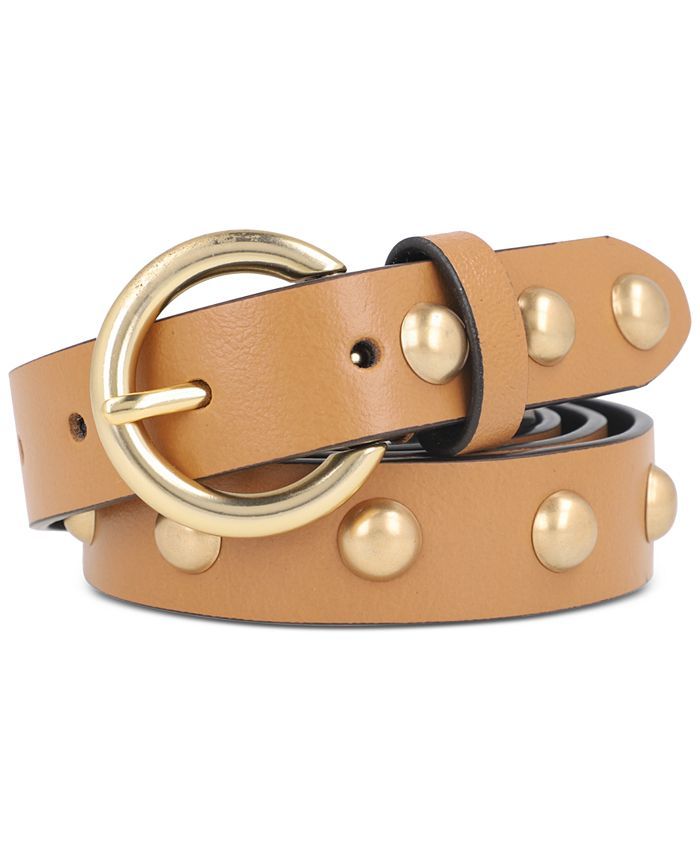 Women's Dome-Studded  25mm Leather Belt | Macys (US)