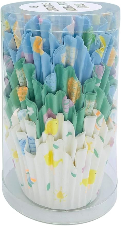 Meri Meri Happy Easter Pastel Cupcake Cases Liners, Set of 48 Cupcake Cases for Easter Cupcakes, ... | Amazon (US)