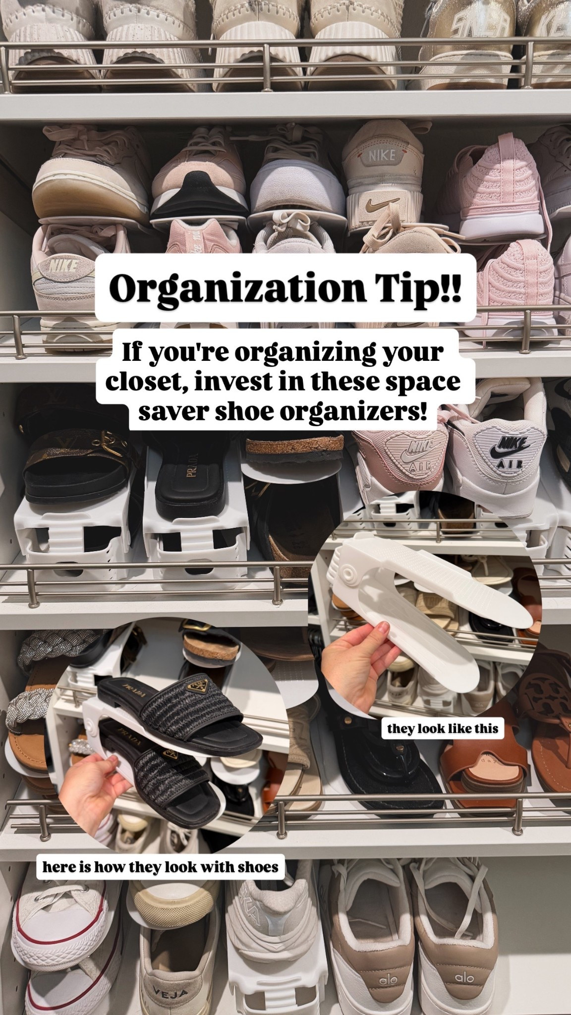 These are a game changer for organizing shoes in your closet! Plus you can fit way more shoes! #ltkhome #homeorganization #organized #shoeorganizer #spacesaver #smallspace #organization #momhack #shoeorganization #closet #amazon #amazonfind

#LTKHome #LTKFindsUnder50 #LTKWorkwear