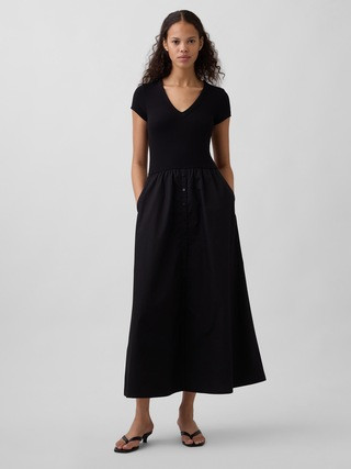 Modern Mixed Media Maxi Dress | Gap (CA)