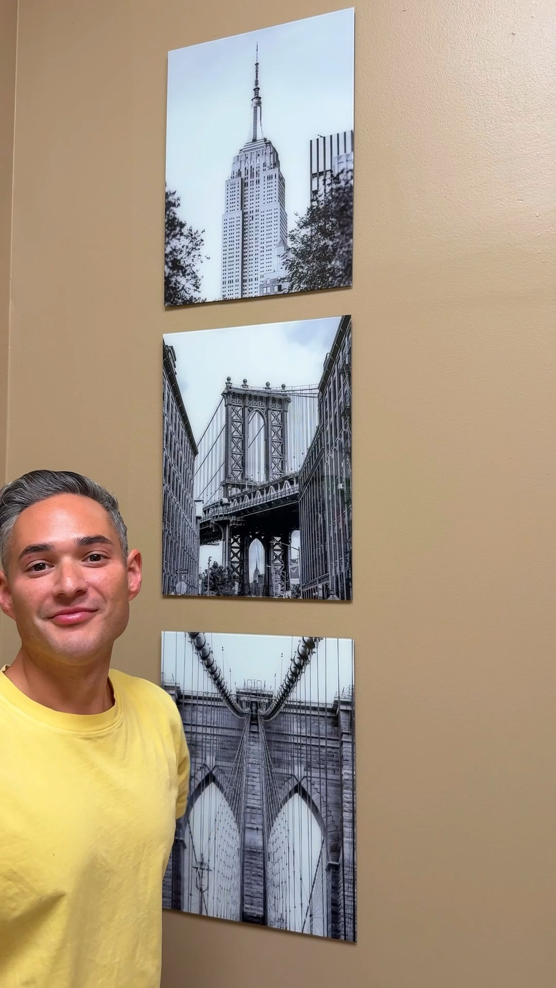 It’s a New York State of mind… 

@fractureme came to the rescue once again. 🕺🏻 

I needed something to go into this space that complimented the slat wall. I partnered with Fracture and got these reflective New York landmarks printed directly on glass to help give this wall the look it deserved. The level of detail in these pieces are unbeatable and such quality high resolution. With many options to choose from, whether it’s a custom photo or a print from their art shop, Fracture can help decorate any wall. 

✌🏼 Comment below for the link to shop and upgrade your walls today.

#ad #liketkit #fractureprintspartner 

#homedecor #interiordesign #interiorwarrior #homestyle #blackandwhitestyle #neutraldecor

#LTKHome #LTKTravel #LTKStyleTip