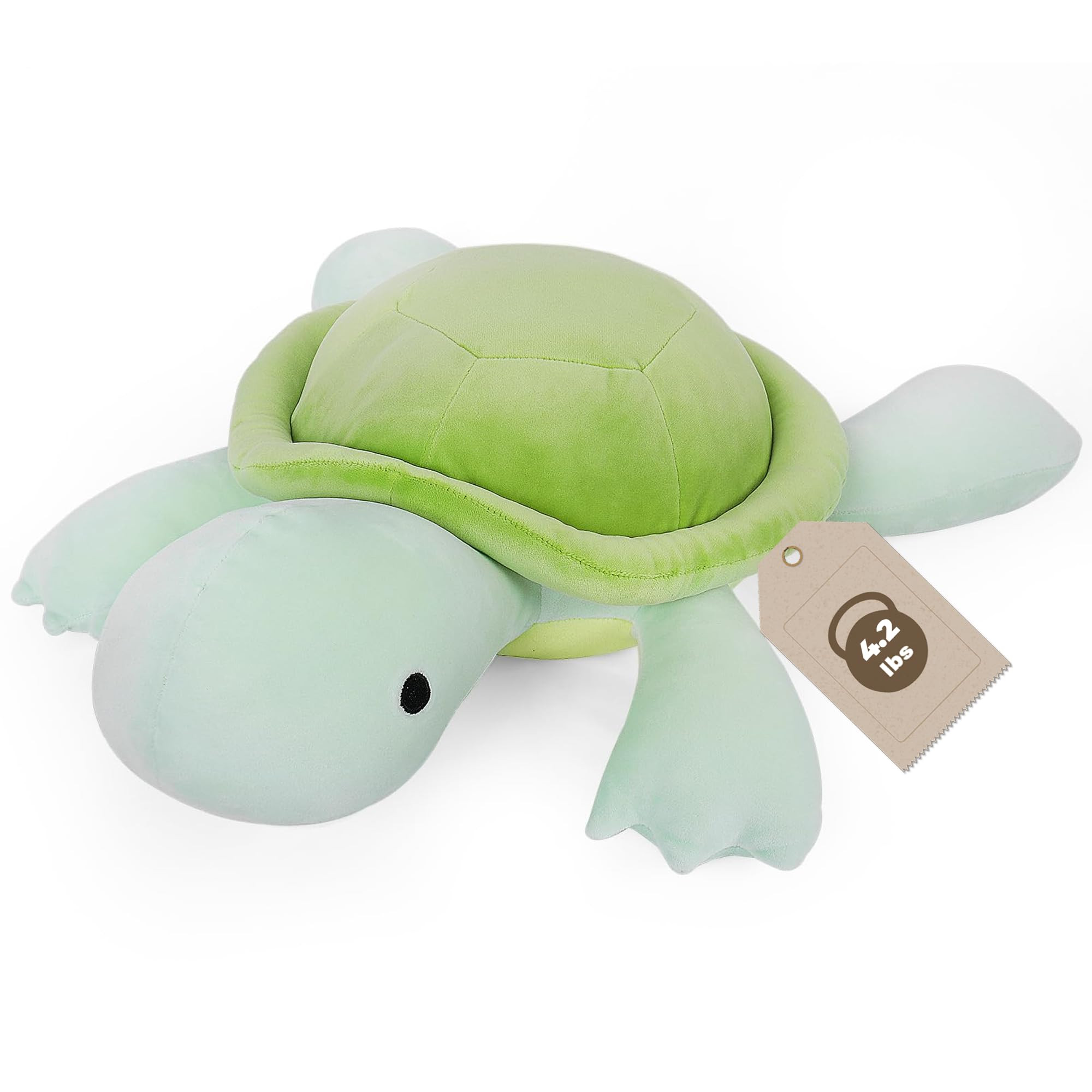FLORVIV Weighted Turtle Stuffed Animals Weighted Sea Turtle Plush Toy 22" 4.2lb Cute Tortoise Hug... | Amazon (US)
