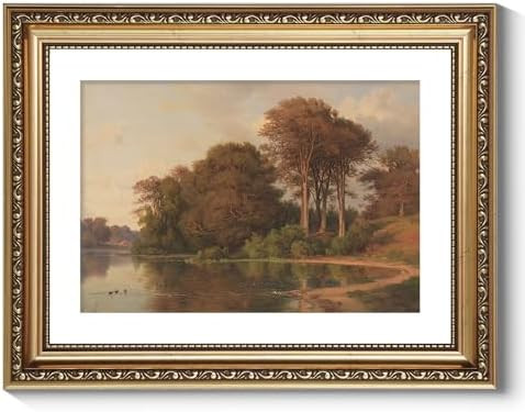 ARPEOTCY Vintage Gold Framed Wall Art Decor, 11x14 Inch Living Room Autumn Scenery Print Fall Wal... | Amazon (US)