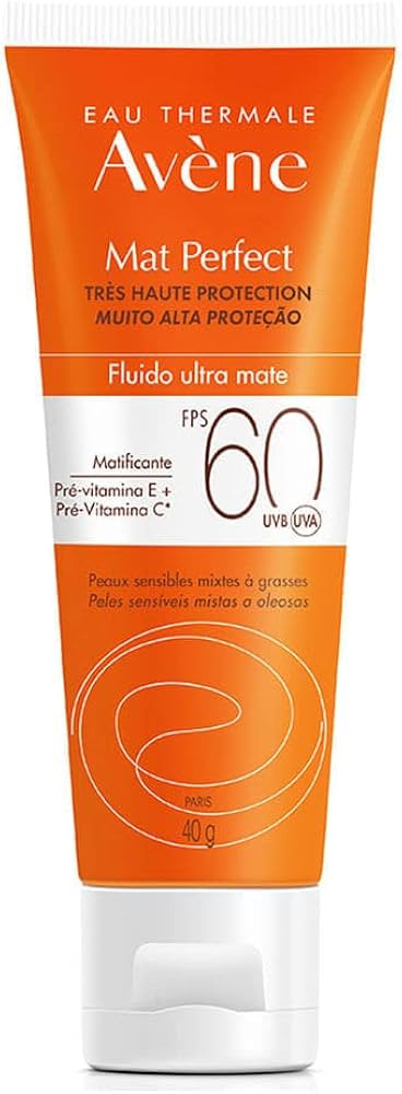 Mat Perfect FPS 60, Protetor solar face, Avène - 40g, Avène, 40g | Amazon (BR)