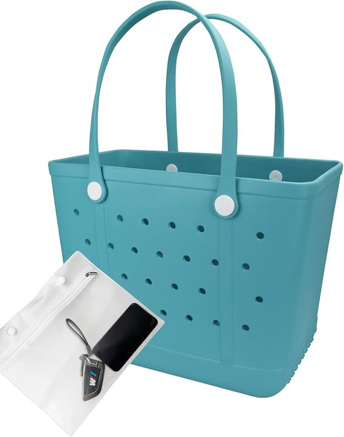 Beach Bags X Large Rubber Beach Tote Bag, Waterproof Washable & Durable Open Women Hand bag for B... | Amazon (US)