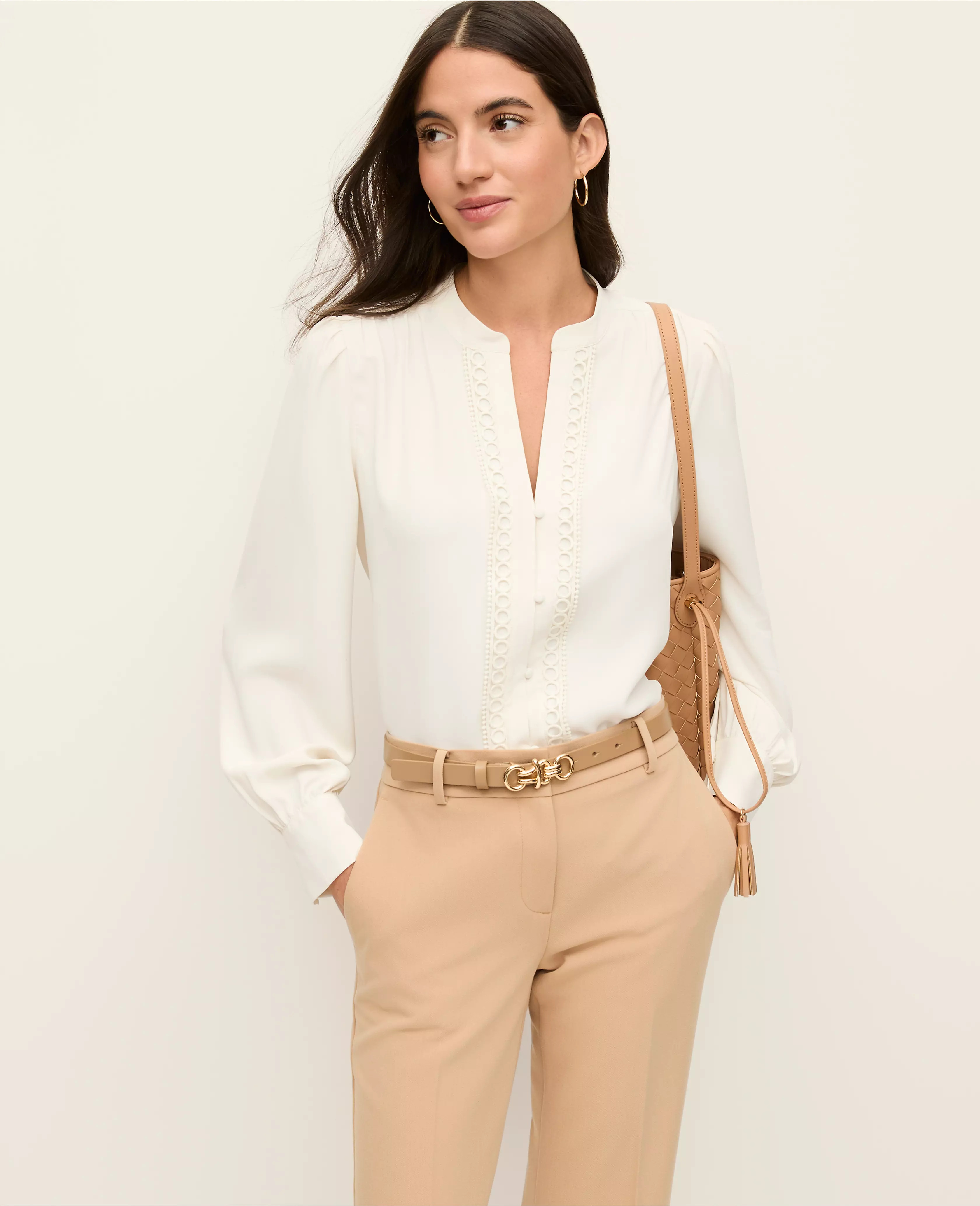 Lace Embroidered Blouse | Ann Taylor