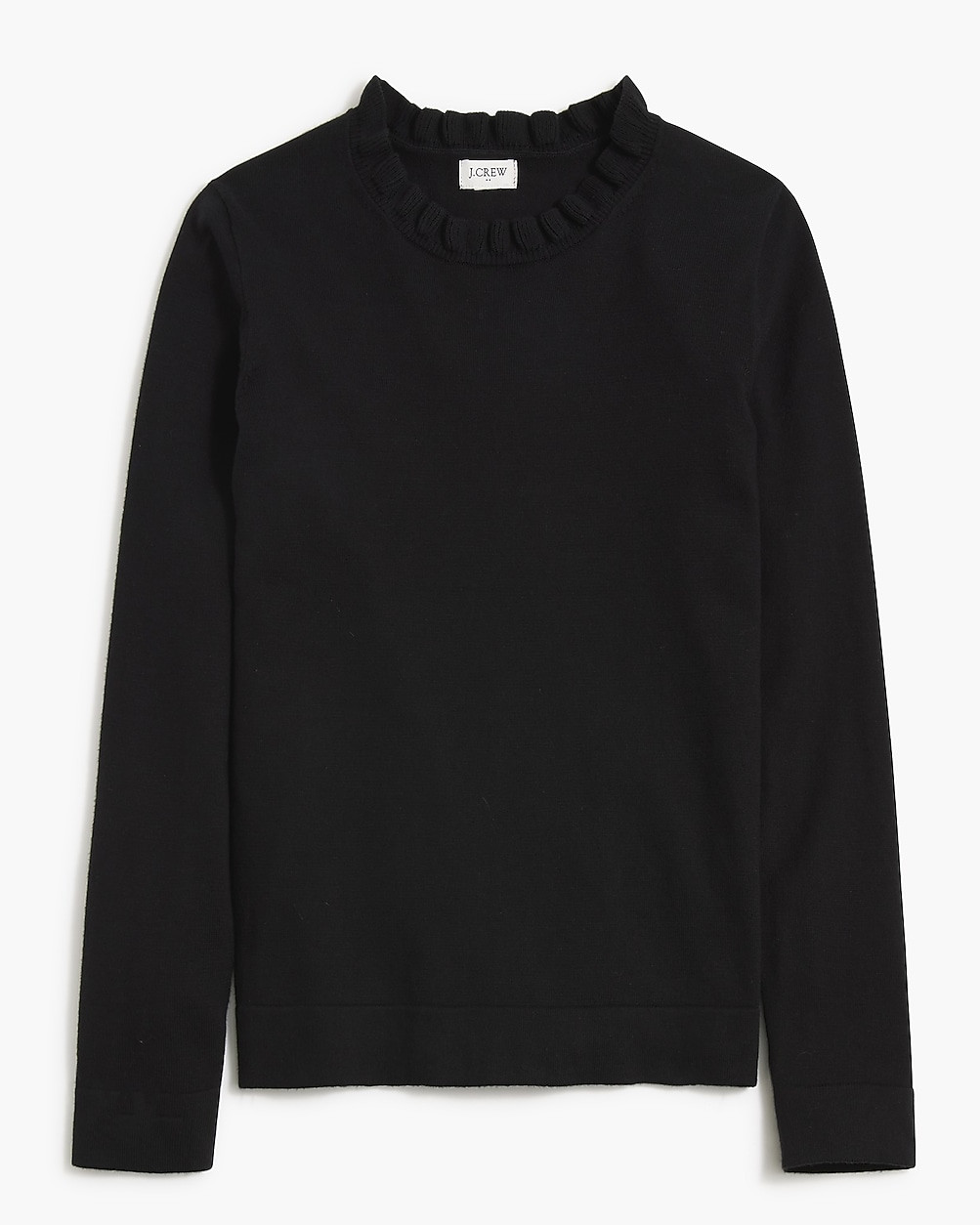 Cotton ruffleneck sweater | J.Crew Factory