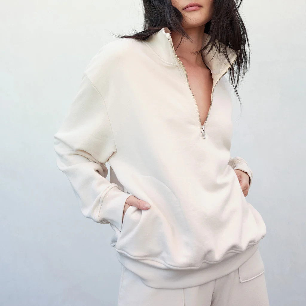 Organic Fleece Half-Zip Sweatshirt | MATE The Label