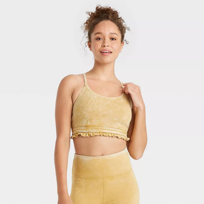 Women's Strappy Back Bra with Ruffle - JoyLab™ | Target