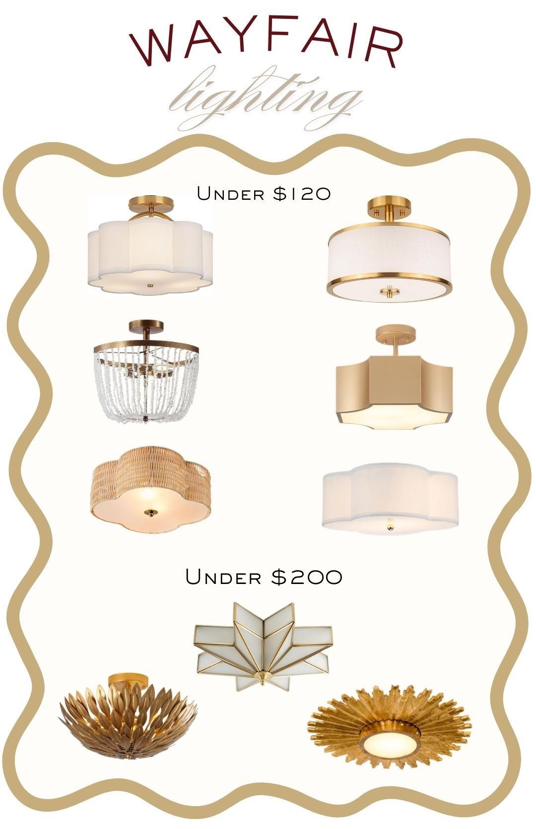 Affordable flush mount and semi flush mount lighting on sale so that you can replace all those hideous boob lights before Christmas.

#LTKHome #LTKCyberWeek #LTKFindsUnder100