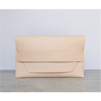 Leather Clutch - Tan | Etsy (US)