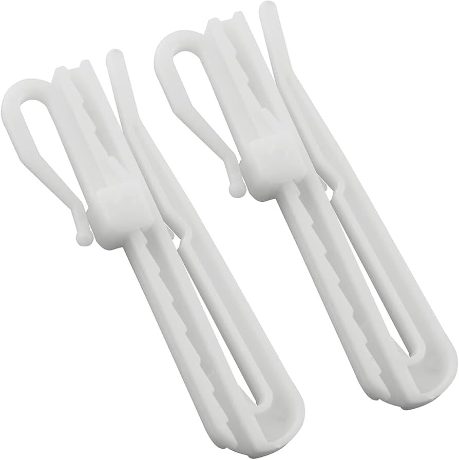 20PCS Plastic Ratchet System Adjustable Pinch Pleated Curtain Drapery Pin Hook Curtain Plastic Ad... | Amazon (US)