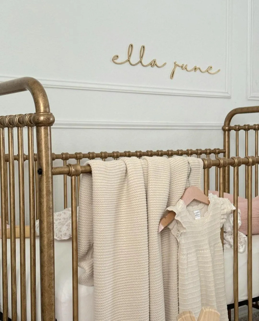 Wood script nursery baby room name laser cut sign cursive first and middle name signature font wa... | Etsy (US)