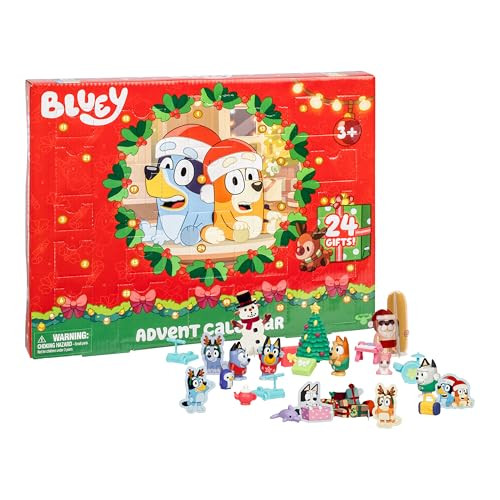 Bluey Mini Figures 2025 Christmas Advent Calendar, 24-Day Christmas Calendar Countdown with Festive Bingo, Muffin, and Socks, Advent Calendars for Ages 3+ | Amazon (US)