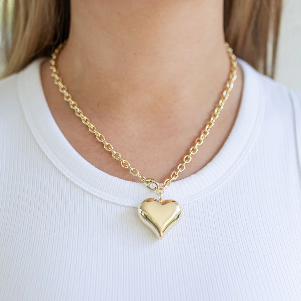 Puffy Heart Necklace | Erin McDermott Jewelry