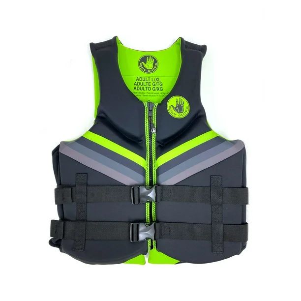 Body Glove Men's Dual-Size Evoprene PFD, Life Jacket, Male, 2X/3X, Black/Green | Walmart (US)