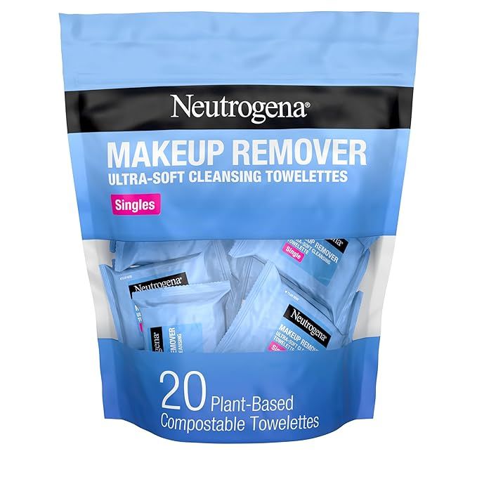 Neutrogena Makeup Remover Wipes Singles, Daily Facial Cleanser Towelettes, Gently Removes Oil & M... | Amazon (US)