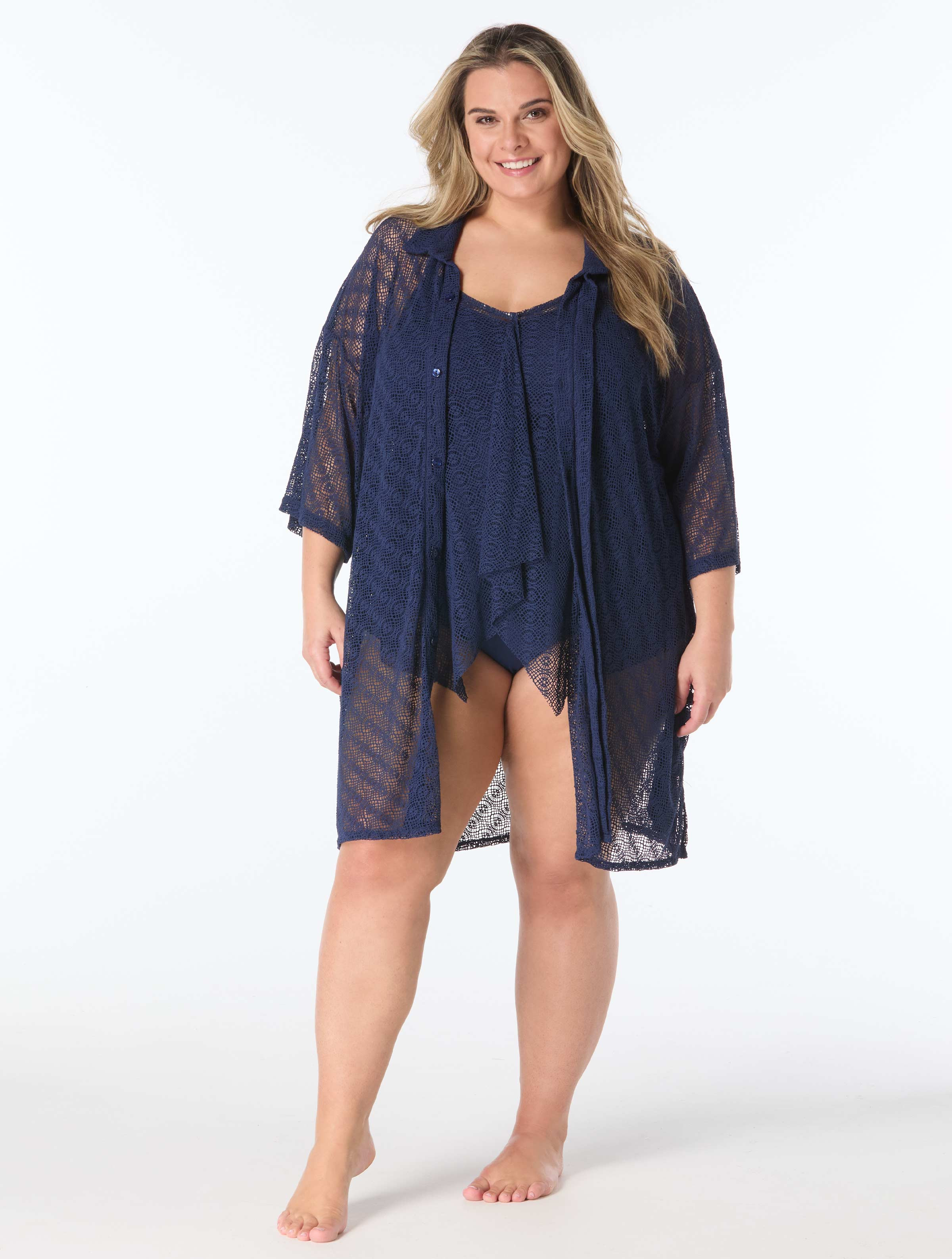 Beach House Plus Harper Cover Up - Sunburst Crochet | Beach2Ocean