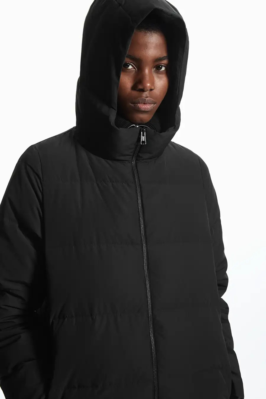 RECYCLED-DOWN LONGLINE PUFFER COAT | COS (EU)