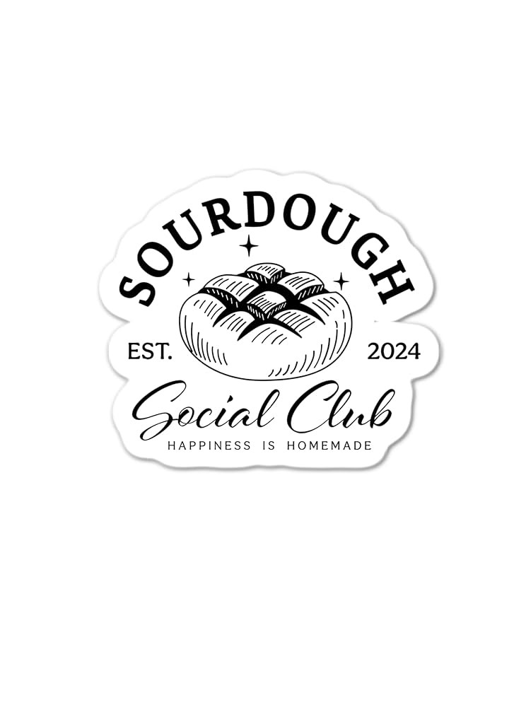 Sourdough Bread sticker, Baking bread sticker, 3" laminated novelty laptop, water bottle sticker,... | Amazon (US)