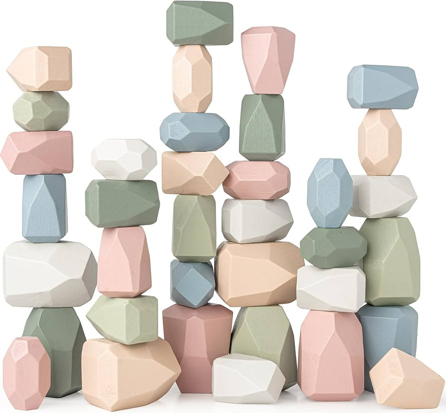 Comfy Cubs Stacking Rocks 36 Pieces, 36 Months+, Educational Toddler Stacking Blocks, Promotes Im... | Amazon (US)