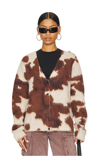 Cow Chuck Cardigan in Cow Print | Revolve Clothing (Global)