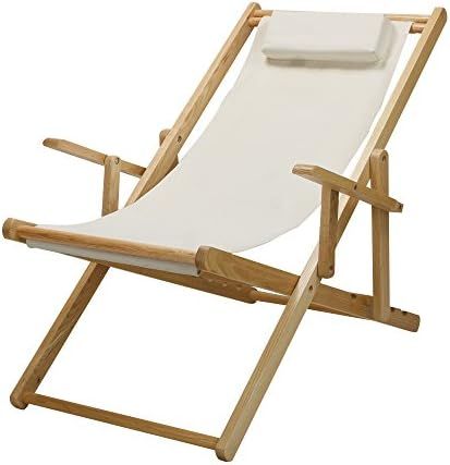 Casual Home Adjustable Sling Chair Natural Frame, Natural Canvas | Amazon (US)