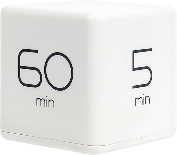mooas Cube Timer (White), Time Management, Kitchen Timer Kids Timer Workout Timer, Timer for Stud... | Amazon (US)