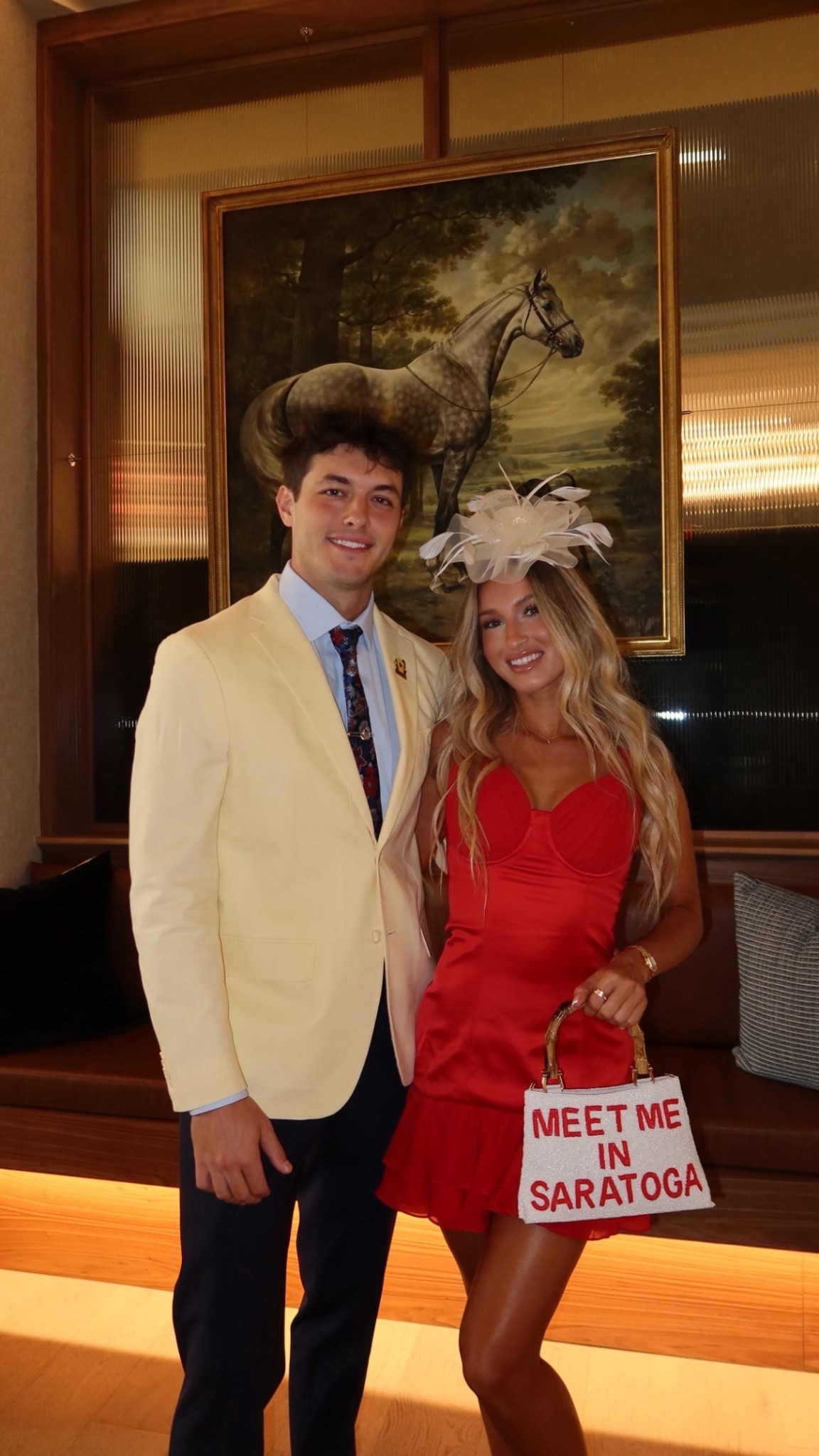 whitney stakes in saratoga | wearing this beautiful red dress  

 #LTKgrwm #LTKootd #LTKPetite