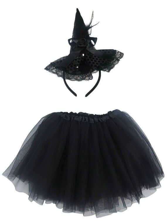 Fancy Black Witch Tutu Costume for Toddler Girl Kid Teen | Etsy | Etsy (US)