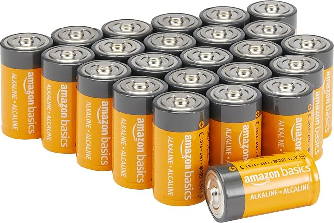 Amazon Basics 24-Pack C Cell Alkaline All-Purpose Batteries, 1.5 Volt, 5-Year Shelf Life | Amazon (US)