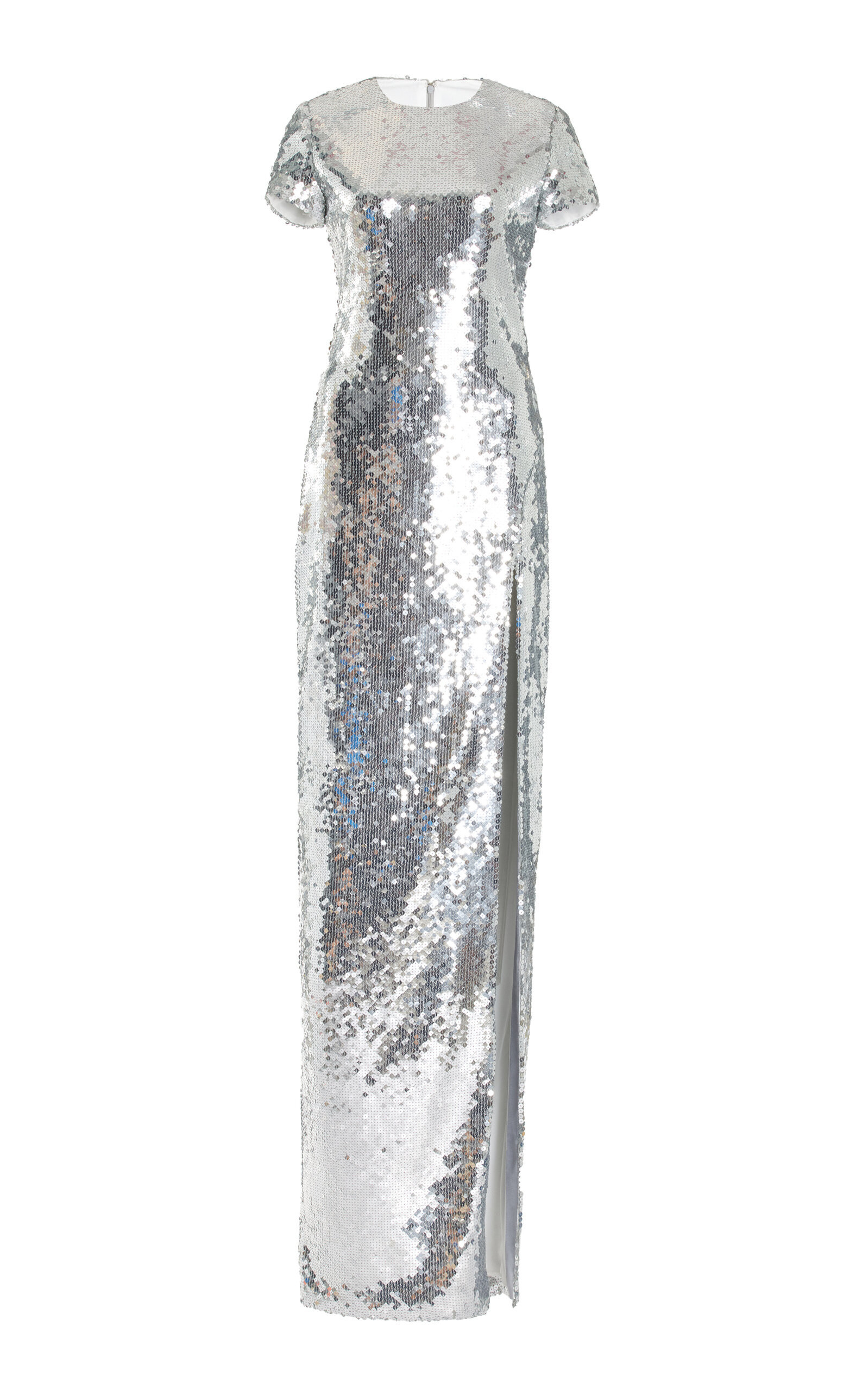 Sergio Hudson - Sequined Slip Gown - Silver - US 8 - Moda Operandi | Moda Operandi (Global)