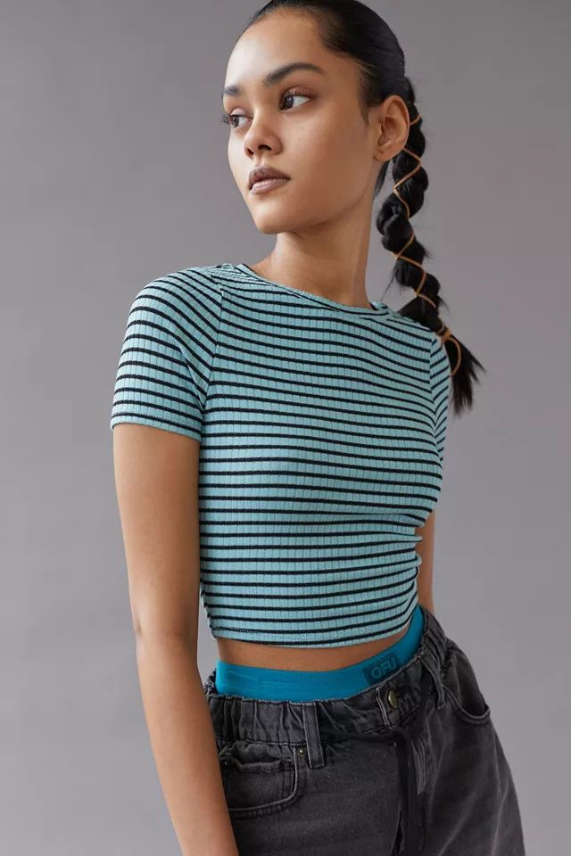 Urban Renewal Remnants Striped Baby Tee | Urban Outfitters (US and RoW)
