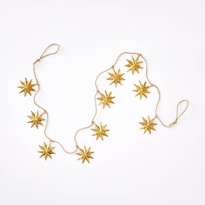 Decorative Star Garland Gold - Threshold™ designed with Studio McGee | Target